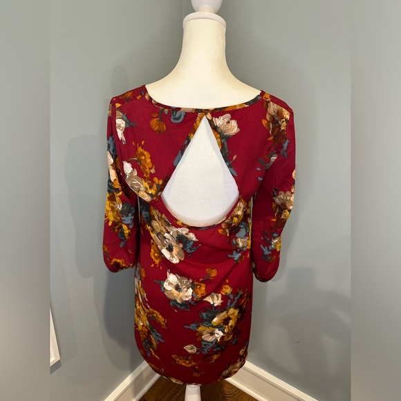 Burgundy dress tunic - Picture 3 of 4